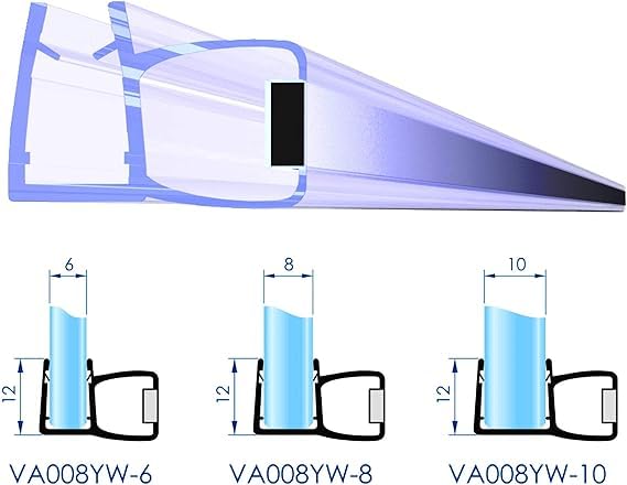 Magnet Duschdichtung Länge: 200 cm - Für Glasstärke: 6 bis 8 mm - Profil-Profi
