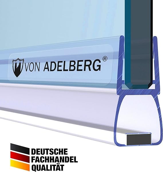 Duschdichtung Magnetduschdichtung Wasserabweiser Ersatzdichtung für Duschtür 2 Stück - Länge: 200 cm - Für 6 bis 8 mm Glasstärke - Profil-Profi