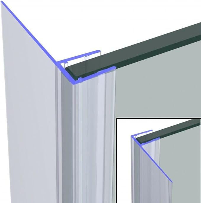 VON ADELBERG Duschdichtung Wasserabweiser Gerade PVC Ersatzdichtung für Dusche Typ: VA004-28 - Länge: 70 bis 200 cm - Glasstärke: 6 bis 8 mm, Länge: 200 cm - Profil-Profi