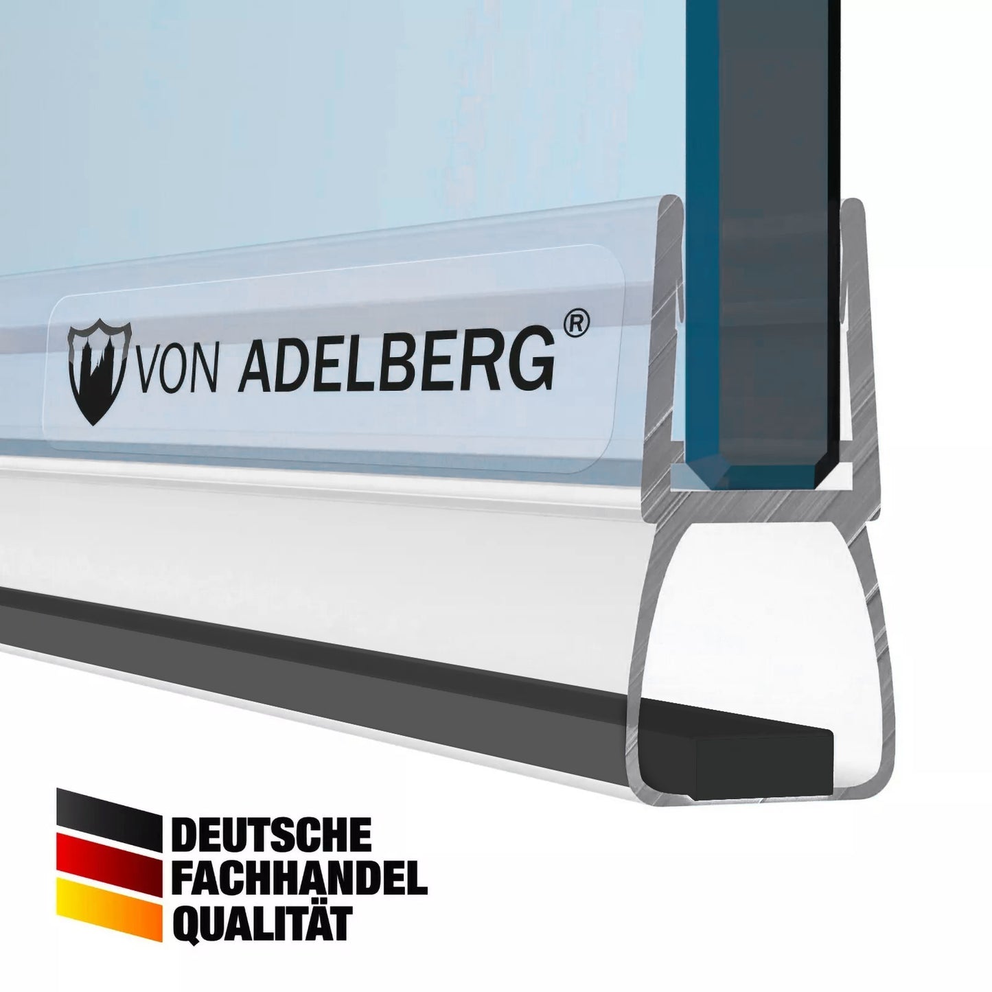Magnetduschdichtung Transparent für Duschtür 2 Stück im Set Glasstärke 6 - 8 mm - Profil-Profi