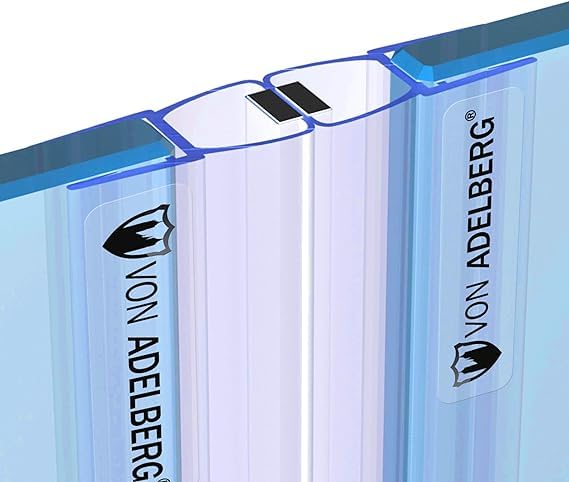 Duschdichtung Magnetduschdichtung Wasserabweiser Ersatzdichtung für Duschtür 2 Stück - Länge: 200 cm - Für 6 bis 8 mm Glasstärke - Profil-Profi