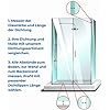 VON ADELBERG Duschdichtung Wasserabweiser Gerade PVC Ersatzdichtung für Dusche Typ: VA002-2 Stück - Länge: 40 bis 200 cm - Glasstärke: 6 bis 8 mm - Profil-Profi