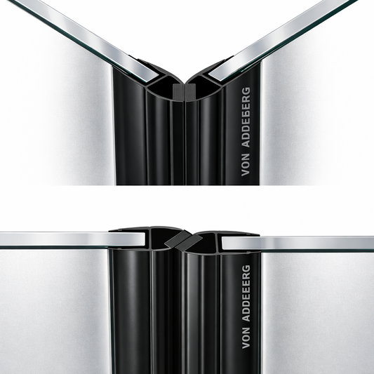 2 Magnetische Duschdichtungen Schwarz 90 Grad I Für Glasstärken 6 bis 8 mm Längen 180 bis 200 cm