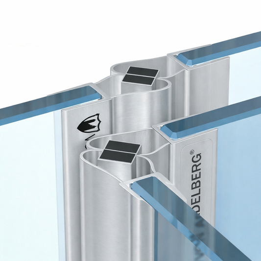 2 Magnetische Duschdichtungen Silber Grau als Set I Für Glasstärken 6 bis 8 mm 90 Grad - Profil-Profi