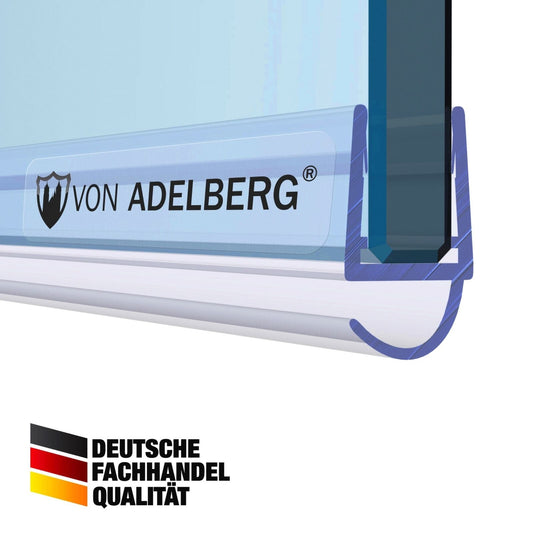 Von Duschdichtung Wasserabweiser Gerade PVC Ersatzdichtung für Dusche Typ: VA077 - Länge: 200 cm - Glasstärke: Für Glas von 9 bis 10 mm - Profil-Profi