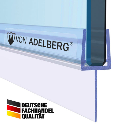 Duschdichtung Wasserabweiser Gerade PVC Ersatzdichtung für Dusche Typ: VA001-15 - Länge: 70 bis 200 cm - Glasstärke: 6 bis 8 mm, Dichtung Länge: 200 cm - Profil-Profi